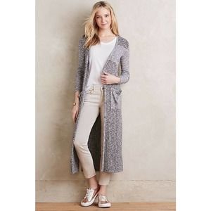Saturday Sunday Anthropologie Semana Gray Heather Knit Duster Cardigan Sweater S